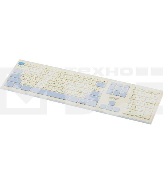 Клавиатура + мышь Acer OCC205 беспроводной USB, 1200 dpi, белый/голубой