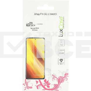 Защитное стекло для экрана LuxCase для ZTE Blade L8/L9 100 х 180 мм, прозрачный, 1 шт, прозрачный [83244]