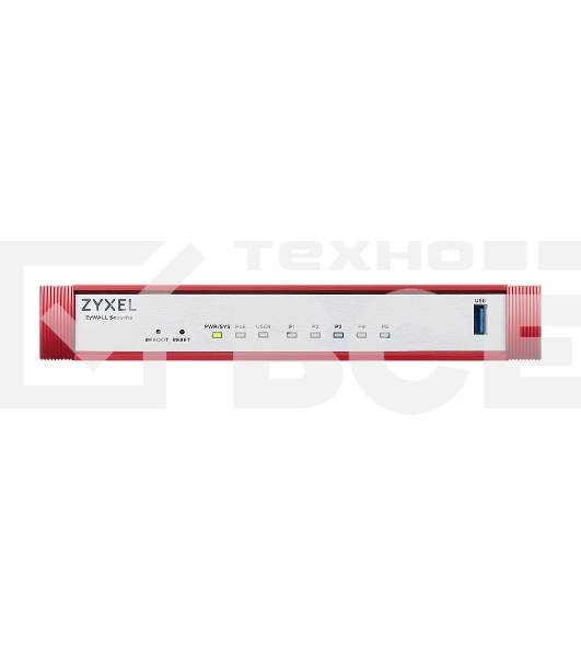 Межсетевой экран Zyxel USG FLEX 50HP, 1xRJ-45: 1G PoE+ (LAN/WAN), 4xRJ-45: 1G (LAN/WAN), 1xUSB3.0 **