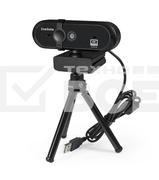 Веб-камера ExeGate EX287383RUS Stream HD 4000 4K UHD T-Tripod (матрица 1/3