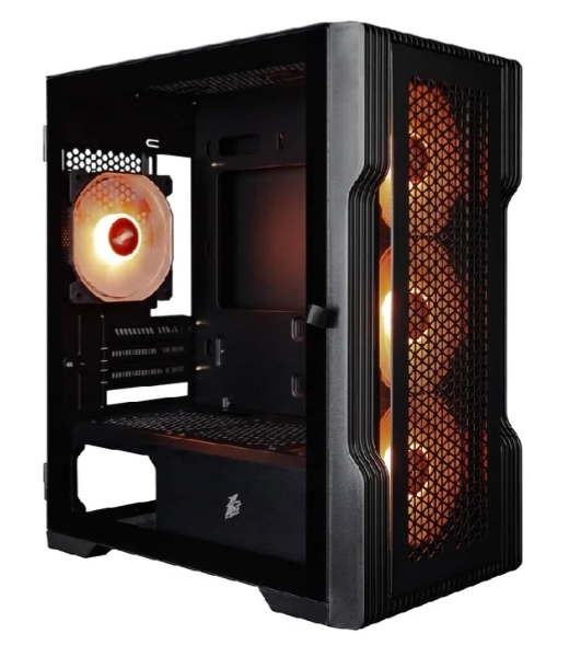 Компьютерный корпус 1STPLAYER TRILOBITE T3 ARGb черный mATX 4x120мм ARGb fans T3-BK-4F7