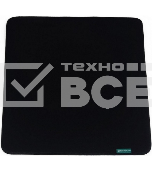 Коврик для мышки Raskat черный S (350x300, резина/ткань, прошитый край)