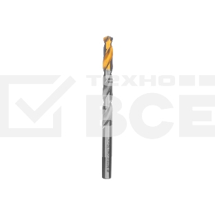 Сверло спиральное по металлу Denzel 10 x 133 мм, Р6М5, Golden Tip