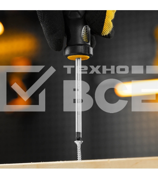 Отвертка Denzel PZ1x75 мм, S2, 3к рукоятка