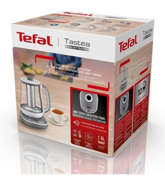 Чайник электрический Tefal BJ551B10 1.5 л, 1430 Вт, белый/серый