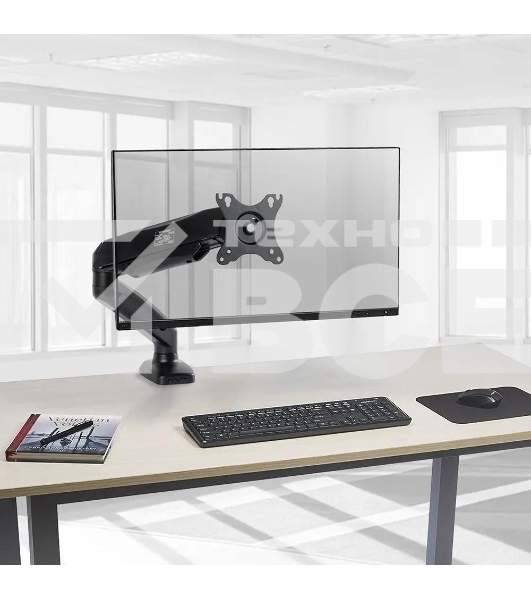 Кронштейн для мониторов Arm Media LCD-T21 черный 15'-32' макс.7кг настольный поворот и наклон верт.перемещ.