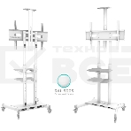 Стойка для телевизора с кронштейном ONKRON TS1552 40'-70', мобильная, белый, фото8