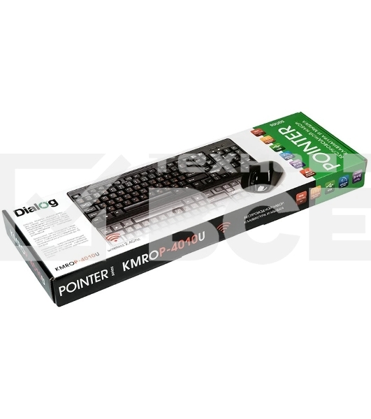 Комплект клавиатура+мышь Dialog KMROP-4010U беспроводной, USB, 1600 DPI, чёрный