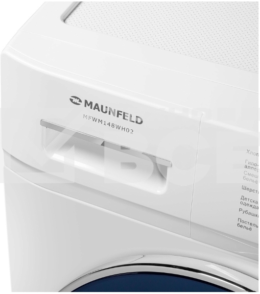Стиральная машина Maunfeld MFWM148WH02 белый, загрузка фронтальная 8 кг, 1400 об/мин., класс: А+++