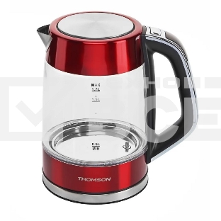 Чайник Thomson K20ES-2001 GLASS 1.7L RED