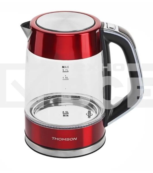Чайник Thomson K20ES-2001 GLASS 1.7L RED