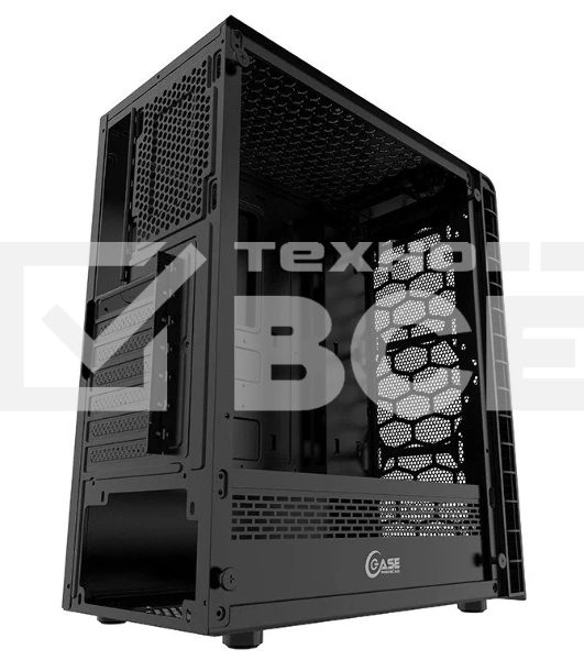 Компьютерный корпус Powercase Mistral Z4С Mesh LED, Tempered Glass, 4x 120mm 5-color fan, чёрный, ATX  (CMIZ4C-L4)