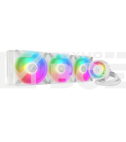 Жидкостная система охлаждения Arctic Liquid Freezer III 420 A-RGB белый, 140 мм, алюминий, 2800 об/мин, 26 дБ, 4 pin, 374 Вт