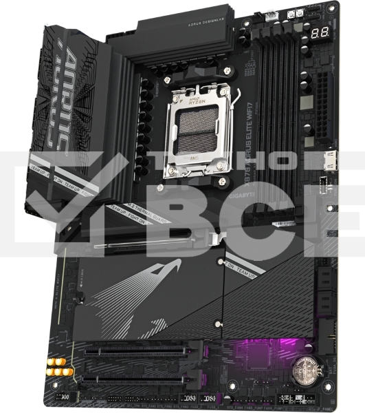 Материнская плата Gigabyte X870 AORUS ELITE WIFI7, AM5, AMD X870, 4xDDR5, 4xSATA, 4xM.2, 1xPCI-E 5.0 x16, 1xPCI-E 4.0 x4, 1xPCI-E 3.0 x2, 1xHDMI, 1x 2.5Gb LAN, 4xUSB-A 3.2 Gen 1, 2xUSB-A 3.2 Gen 2, 4xUSB-A 2.0, 2xUSB-C 4.0, 2x3.5 мм, 7.1, ATX