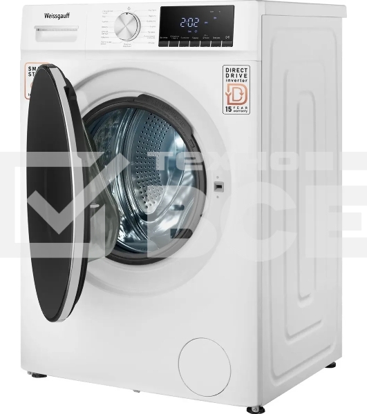 Стирально-сушильная машина Weissgauff WMD 58411 Direct Drive Inverter Premium Steam (432267) белый, фронтальная загрузка 11 кг, 1400 об/мин, класс:A+++