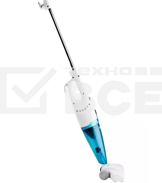 Пылесос вертикальный/ручной H-clean HVC 101 белый/голубой, питание от сети, 225 Вт, уборка сухая, пылесборник 0.8 л