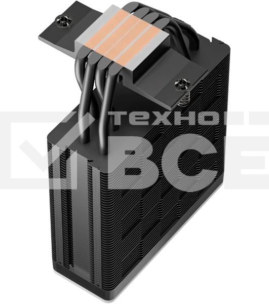 Кулер для процессора DEEPCOOL AG400 BK ARGB V2 черный 120мм алюминий+медь 2100rpm 31.6db 4-pin 220W 154мм