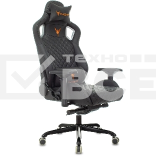 Кресло игровое Knight TITAN черный ромбик эко.кожа с подголов. крестовина металл