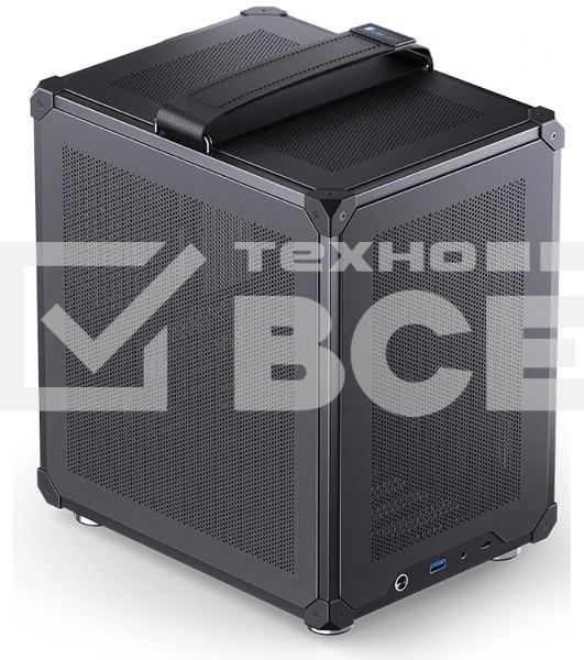Компьютерный корпус JONSBO C6-ITX Black ITX без БП, боковая панель из закаленного стекла, mini-ITX, черный