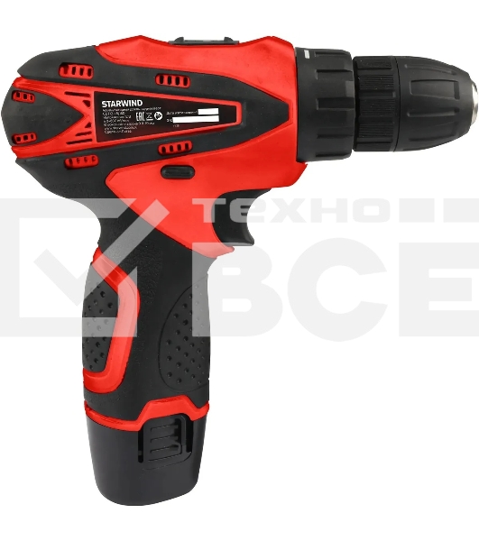 Дрель-шуруповерт аккумуляторная Starwind CDT12-1.5/1S0 18Вт аккум. патрон:быстрозажимной