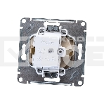 Механизм розетки 1-м СП AtlasDesign 16А IP20 с заземл. защ. шторки с крышкой шампань, фото2