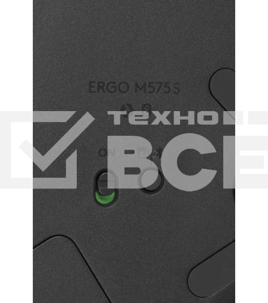 Трекбол Logitech M575S черный оптическая 2000dpi беспров. BT/Radio USB2.0 (910-007035)