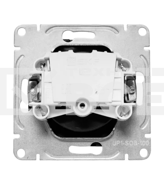 Розетка EKF UP1-SOB-100 СП Эпика 16А без заземл. без шторок механизм черный