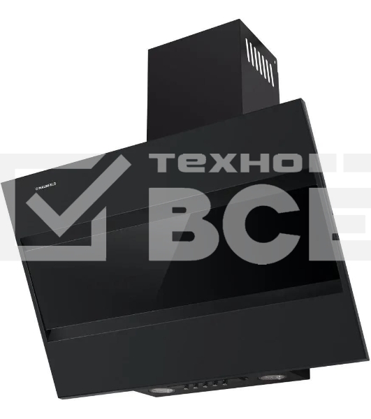 Вытяжка каминная Maunfeld Bridge 60 нержавеющая сталь/черное стекло, 60 см, 850 куб. м/ч, 51 дБ