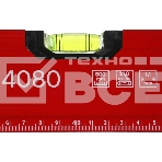 Уровень RGK U4080 пузырьковый 3глаз. магнит. красный, фото6