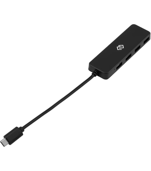USB-разветвитель Digma DHUB-4USB-C-2.0, USB-C, USB 2.0 4порта, USB