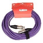 Микрофонный кабель FORCE FMC-05/10 VT XLR (F)- XLR(M), разъемы с никелевым корпусом и посеребренными контактами, 10 м, цвет фиолетовый, фото 1