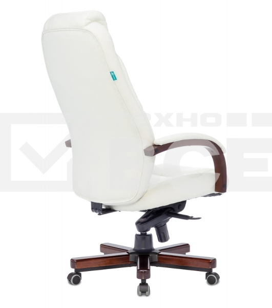 Кресло руководителя Бюрократ T-9923WALNUT/IVORY слоновая кость кожа крестовина дерево