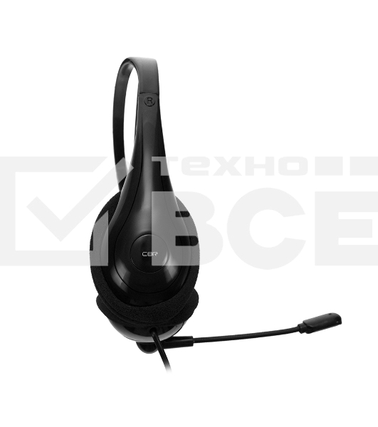 Гарнитура CBR CHP 353M Black, проводная стерео, микрофон с шумоподавл., USB, регул. оголовья, длина кабеля 2,2 м, цвет чёрный