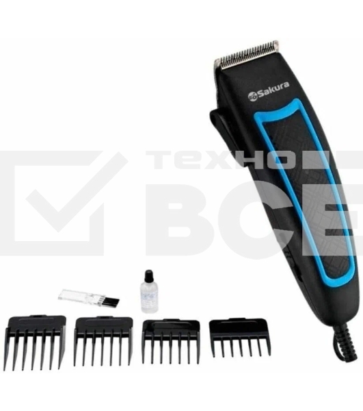 Машинка для стрижки Sakura SA-5109BL 4гребня сетев