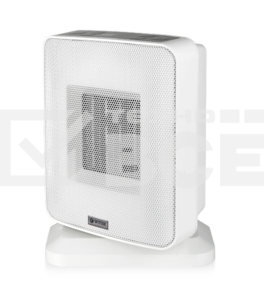 Тепловентилятор Vitek VT-2066 серый, 1500 Вт, 20 м2, термостат, дисплей