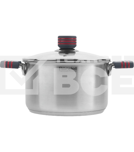 Кастрюля Rondell Stripes RDS-1280 3.4л. d=20см (с крышкой) стальной
