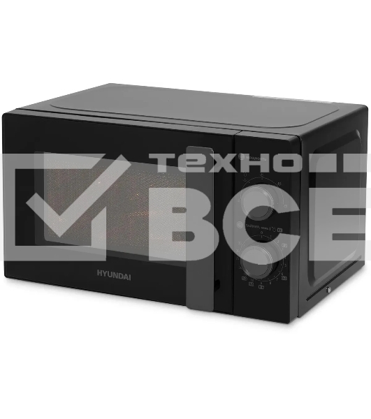 Микроволновая печь Hyundai HYM-M2091 черный, 20 л, 700 Вт, переключатели - поворотный механизм