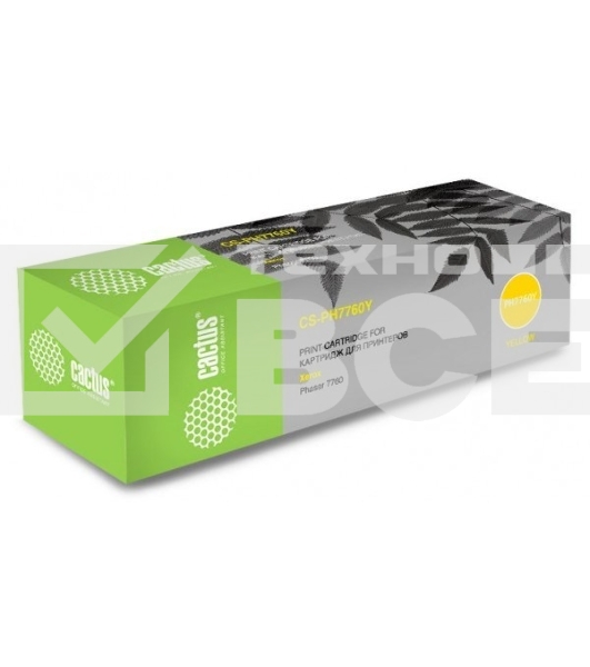 Картридж лазерный Cactus CS-PH7760Y желтый (25000 стр.) для Xerox Phaser 7760/7760dn/7760dx/7760dxf