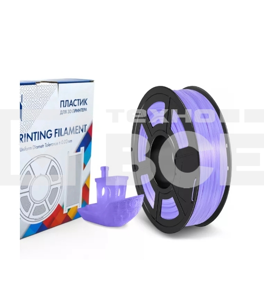 Филамент NVPRINT TPU Trans. Purple для 3D печати диаметр 1.75мм  длина 165 метров  масса 0,5 кг