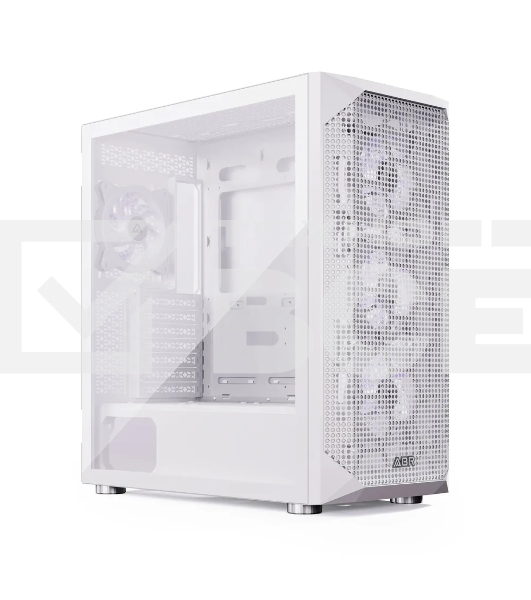 Компьютерный корпус ABR Quantum White  (1*USB Type-C, 2*USB 2.0, HD Audio, 4xRGB Fan, ATX, E-ATX)