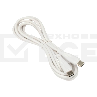 Кабель USB2.0 Cablexpert CCB-USB2-CMCMO1-2MW, TypeC/TypeC, Classic 0.1, 3A, 60Вт, PD/QC3.0, медь, 2м, белый, коробка
