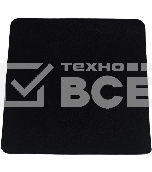 Коврик для мышки Raskat черный S (350x300, резина/ткань, прошитый край)