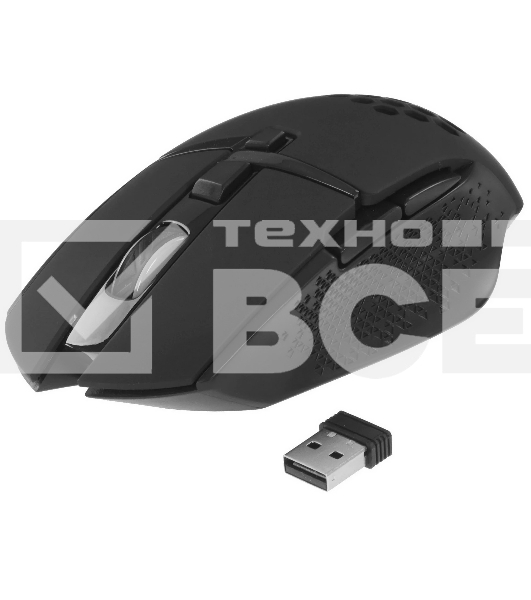 Мышь беспроводная Defender Glory GM-514 черный, 3200 dpi, радиоканал, USB, кнопки - 7