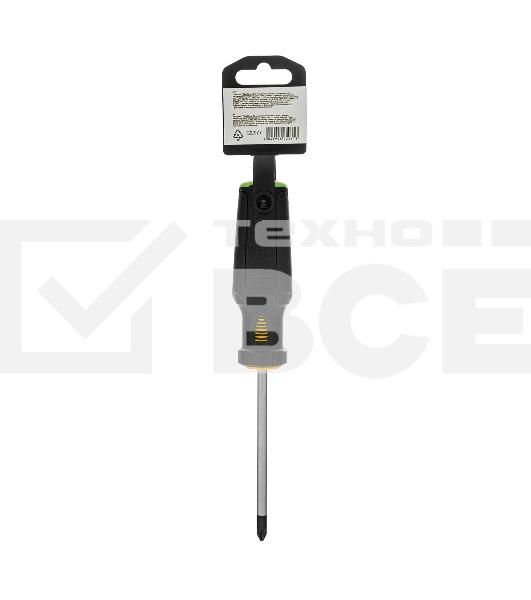 Отвертка Denzel PZ2x100 мм, S2, 3к рукоятка