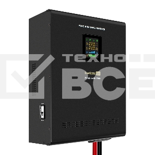 Источник бесперебойного питания (инвертор, синус, для котла, настенный) ExeGate FineSine SX-7000.LCD.AVR.2SH.T 7000VA/5000W, чистая синусоида, цветной LCD-дисплей, AVR, 2*Schuko+клеммы, линейно-интерактивный, внешняя батарея 48В до 200А·ч (поставляется отдельно), крепление настенное, черный