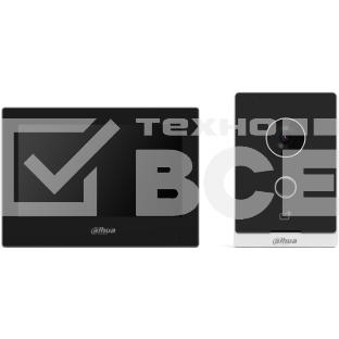 Комплект домофона Dahua DHI-KTW04 черный