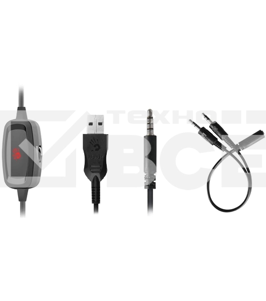 Наушники с микрофоном A4Tech Bloody G573P черный 2м мониторные оголовье (G573P)