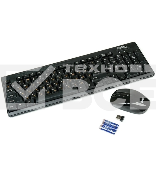Комплект клавиатура+мышь Dialog KMROP-4010U беспроводной, USB, 1600 DPI, чёрный