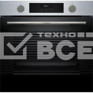 Духовой шкаф электрический Bosch HJA737BR0 Serie 4, 60 см, 76 л,нержавеющая сталь, Auto Pilot 10, 3D Hotair,класс энергоэффективности А, 7 режимов, LCD-дисплей, галогенное освещение, самоочистка EcoClean,проволочные направляющие