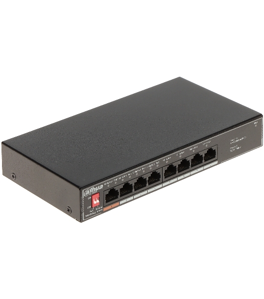 Коммутатор Dahua DH-SF1008LP, 8×100 Мбит/с, неуправляемый
